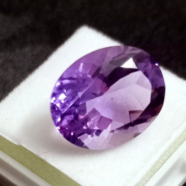 Cadeau de Saint-Valentin pour votre proche, 10,90 carats, améthyste violette naturelle certifiée, forme ovale, taille de bague, pierres précieuses en vrac du Brésil JM132