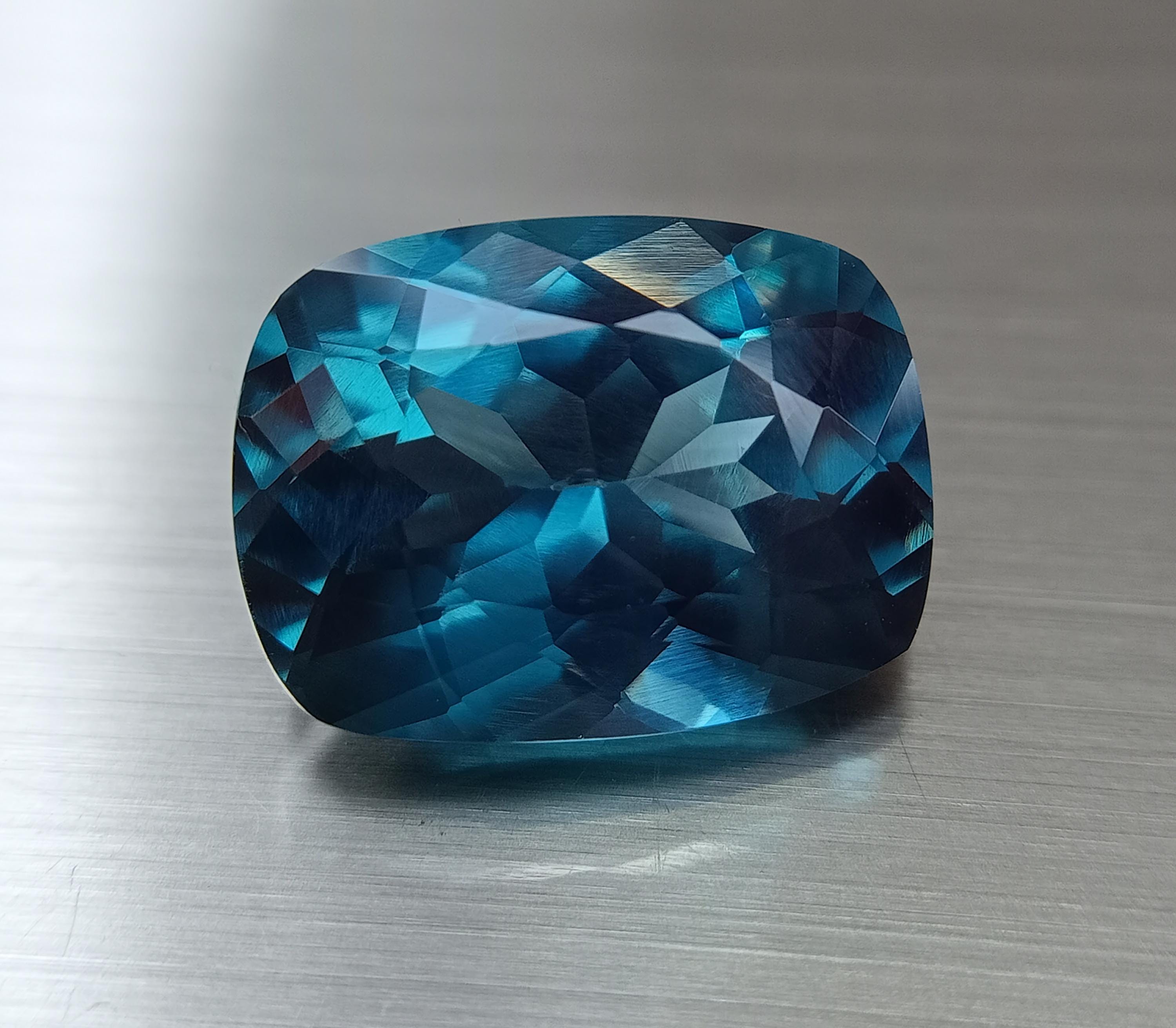 AAA 12.30 CT フローレス ティールブルー セイロン パーティ 