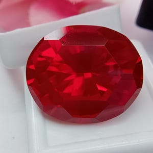 Rubí rojo de Mozambique de corte ovalado de 46,50 quilates, piedra preciosa suelta natural, certificada como ideal para joyería. ¡Oferta especial! CM080