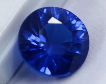 Flawless 7-9 Ct Natural Blue Tanzanite Round Diamond Cut Loose Gemstone Certified Tanzanite Hi-End Glamorous Breathtaking Jewelry Making