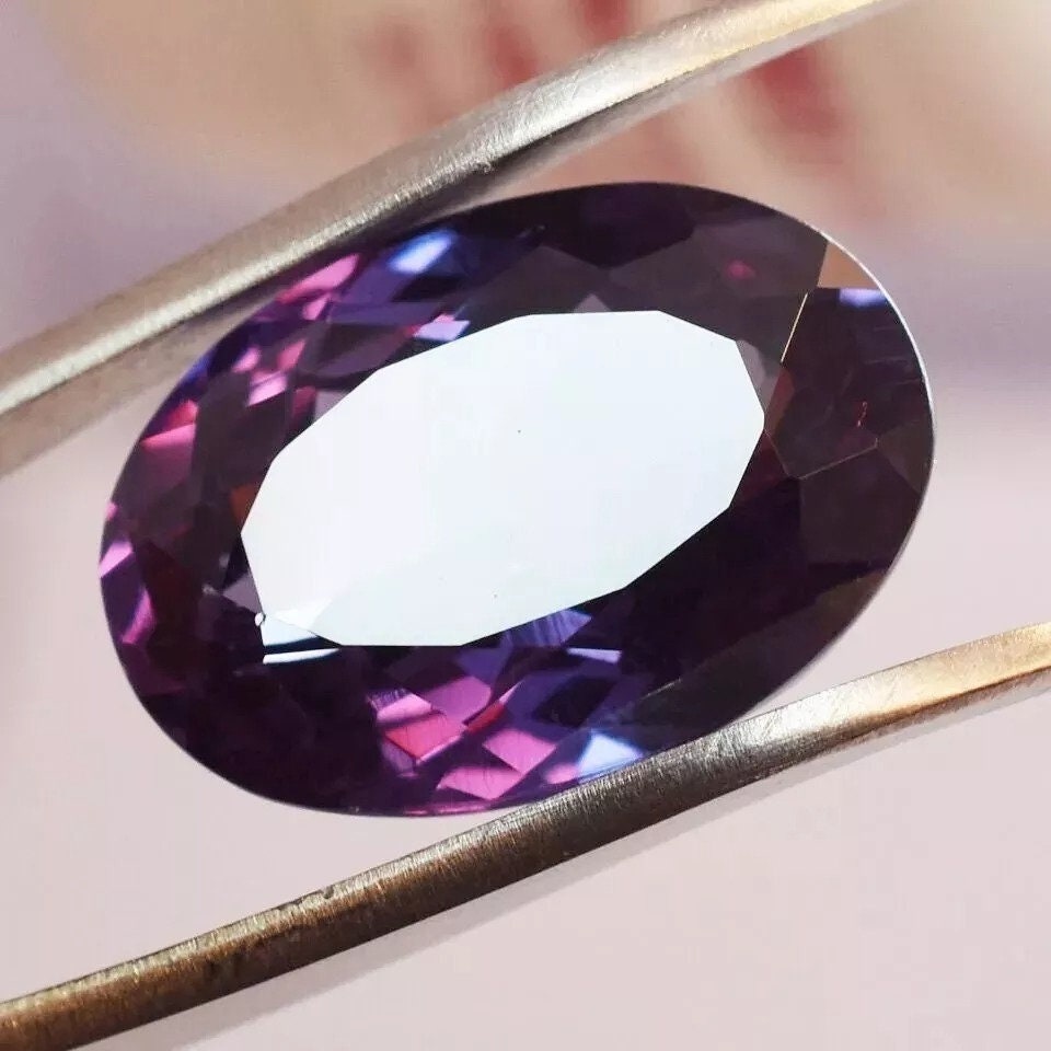 Natural Alexandrite Color Change 16.30 Ct CERTIFIED Oval Cut Loose Gemstone AAA Quality Ring Size Making Jewelry, Best Sale Going on. JM115