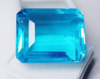 72.55 Carat Beautiful!! Swiss Blue Topaz High Quality Gemstone Eye Clean Gemstone Size-26x21x15MM Radiant Cut Shape Best Sale Going On GJ015