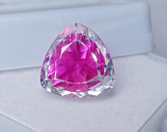 Natural Bi-Color Earth Mined Pitambari Sapphire Jewelry Purpose Stone 9.90 Ct Pitambari Trillion Cut Loose Gemstone Gift Her
