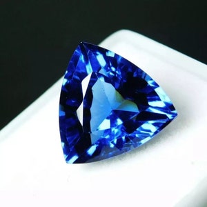 Tanzanite naturale certificata da 9,30 ct, pietra preziosa sciolta blu taglio trillion, tanzanite naturale, misura anello, misura ciondolo, migliore offerta in saldo