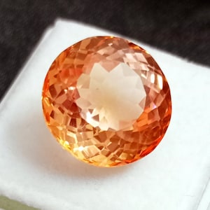 Felfri tvåfärgad gul-orange sfalerit ädelsten rund form AAA felfri 15.50 ct bäst för att tillverka smycken, bästa rea pågår. JP256