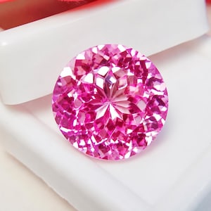 Extremt sällsynt autentisk safir 13,15 ct certifierad ädelsten naturlig ljusrosa rundslipad safir av högsta kvalitet lös ädelsten SS224