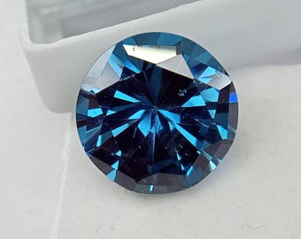 Flawless AAA++ Rare Natural Blue Aquamarine Round Cut Certified 17.10 Ct Gemstone Jewelry Making Gemstone, Best Superb Quality JM214