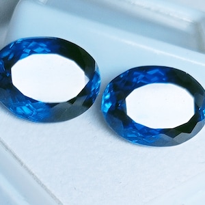 Certified Blue Tanzanite 18.80 Ct Pair Natural AAA+ Loose Gemstone Tanzania, Round Tanzanite Stone for Ring Oval Cut Blue Tanzanite JP082