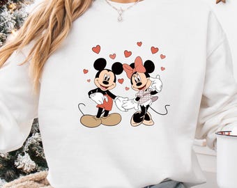 Disneyland Valentines Sweatshirt: Mickey and Minnie Hearts