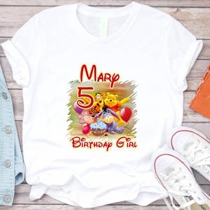 Winnie The Pooh Birthday Shirt Matching Winnie The Pooh Shirts Pooh Bear Birthday family Shirts Toddler Birthday Shirt Mom Dad
