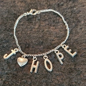 BTS Bias Name Metal Charm Bracelet (Customizable)