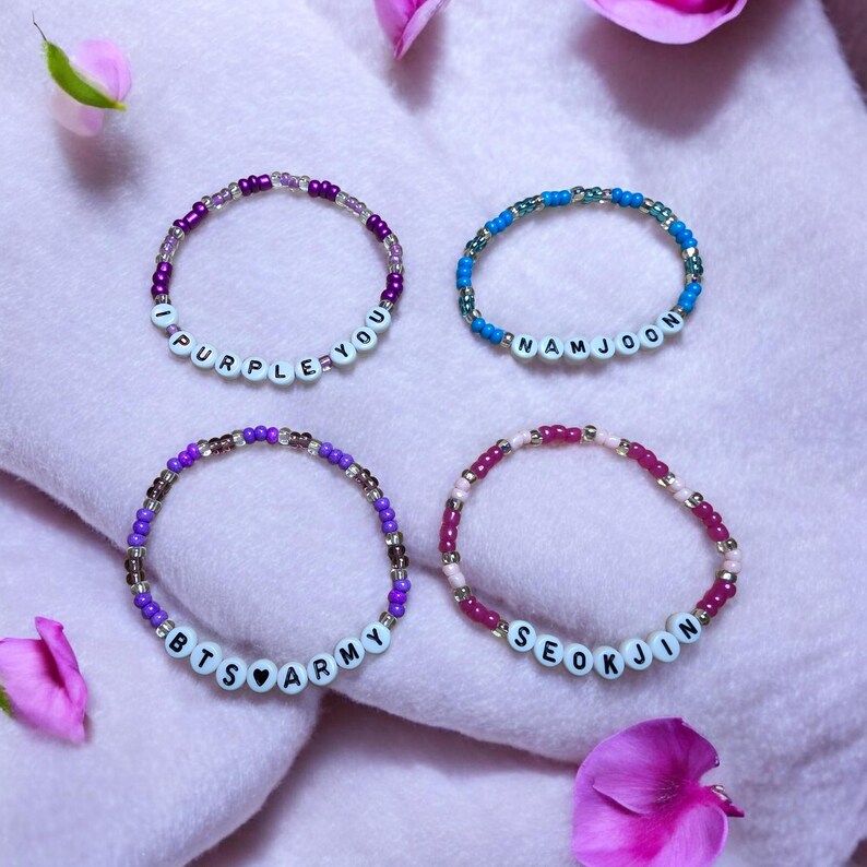 Pulseras con el nombre del miembro Bias de Kpop BTS imagen 4