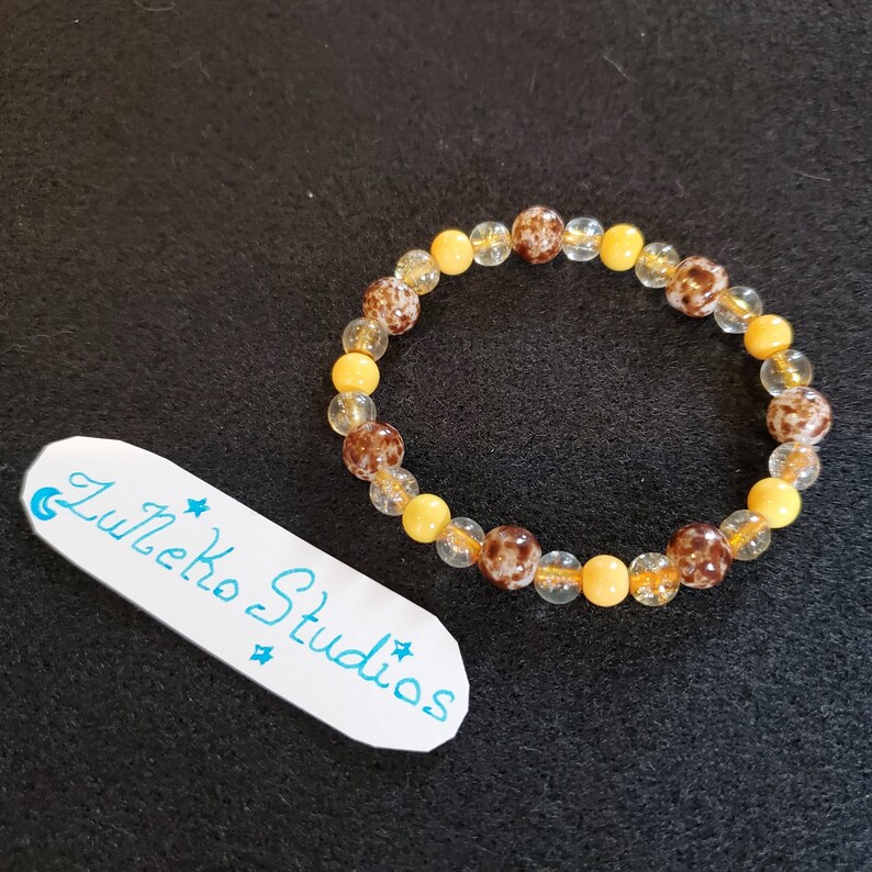 Yellow Earth Tones Glass Beaded Bracelet
