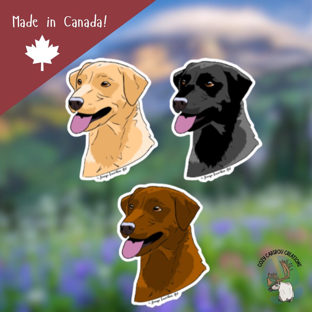 Red Lab Stickers Customizable Dog Sticker, Funny Decal, Lab, Labrador Retriever ...
