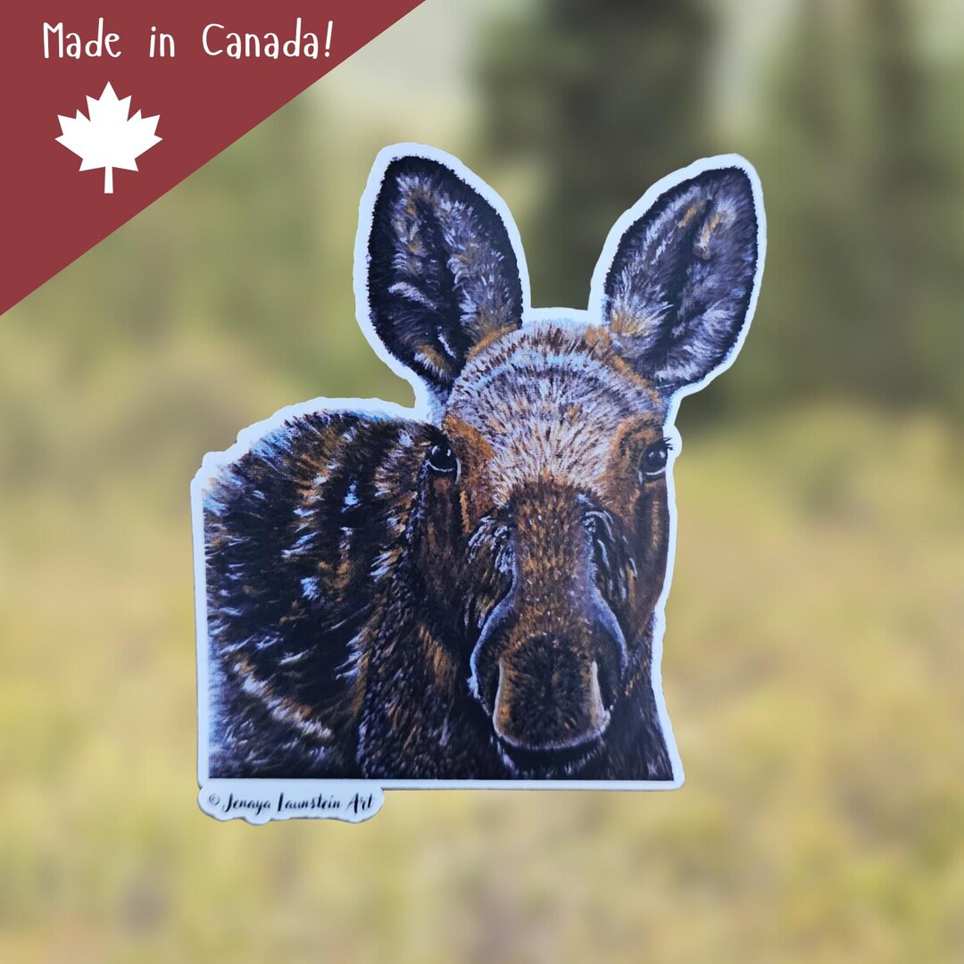 Waterproof Moose Vinyl Sticker, Wildlife Art, Wildlife Decal - Etsy