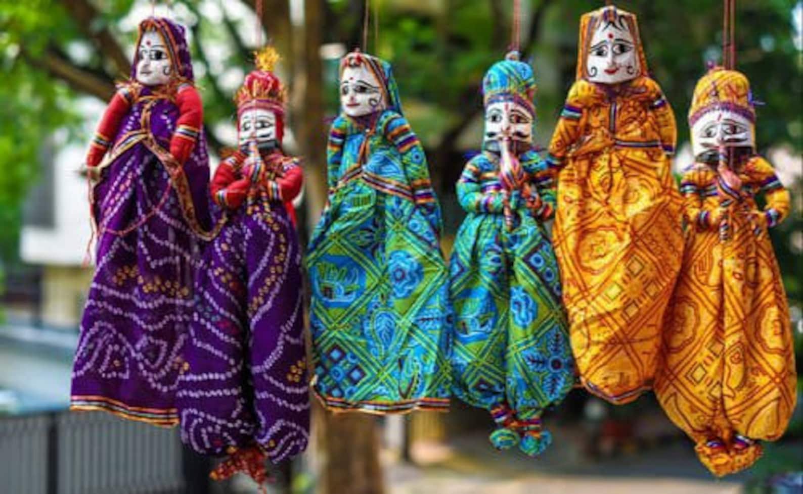 Rajasthani Handmade Puppet Kathputli Pair Etsy