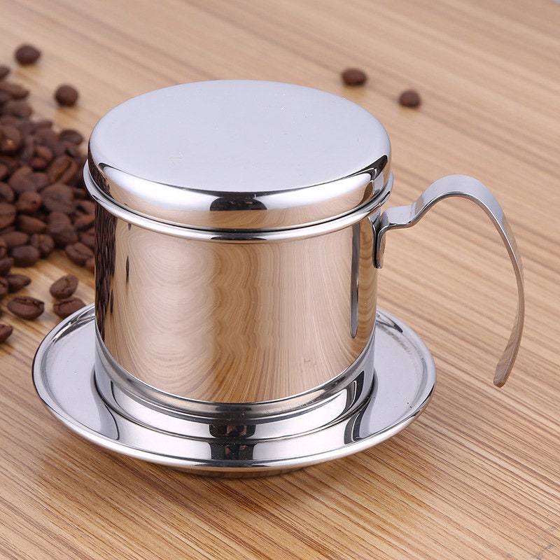 Stainless Steel South Indian Filter Coffee Maker Kappi Filter & Drip Maker  200ml, 4-6 Cups - Christmas Gifts