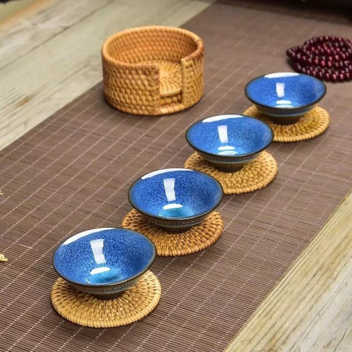 6 Pcs Set of Handmade Woven Coasters With High QUALITY Etsy