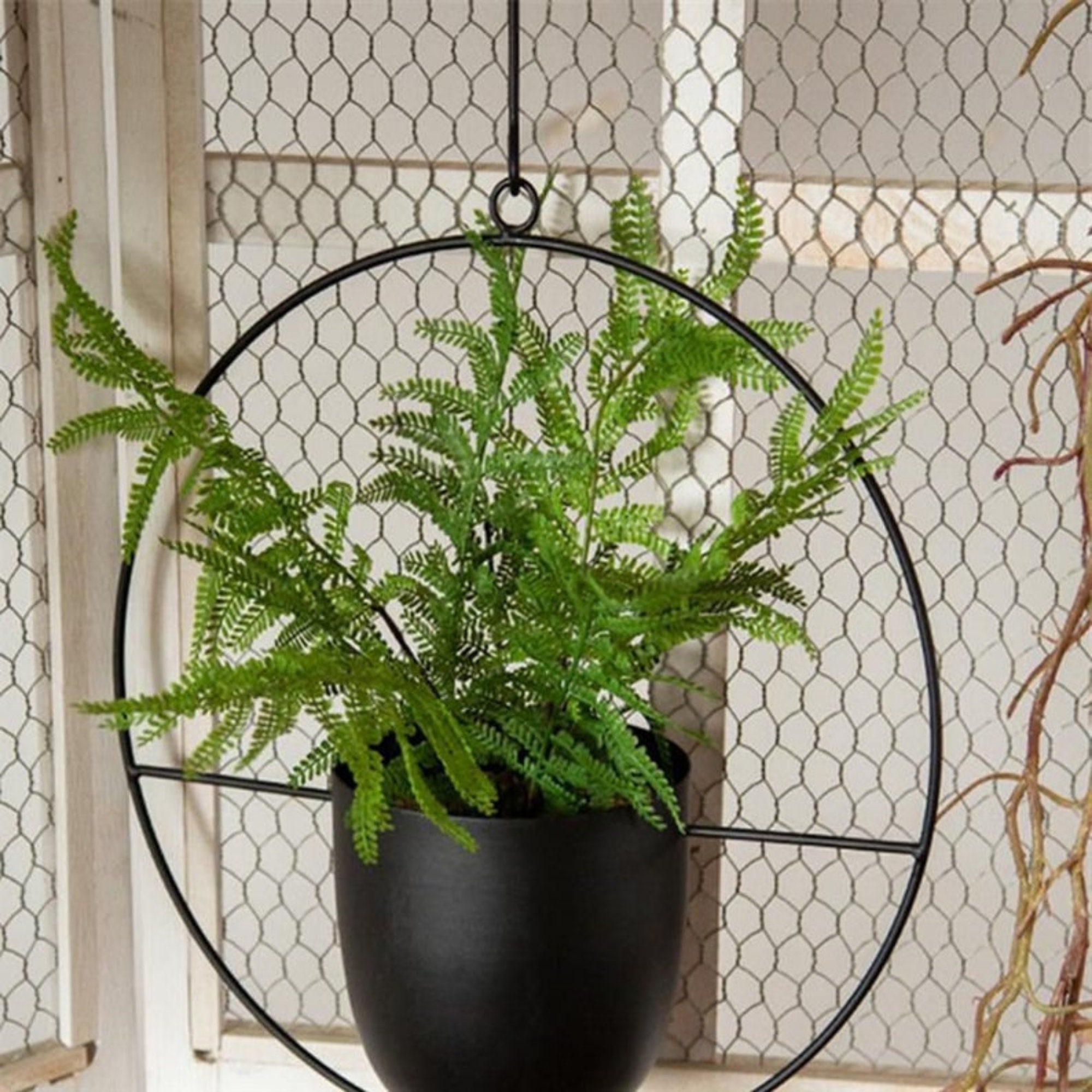 Metal Hanging Planter Indoor Hanging Planter Geometric Metal Etsy