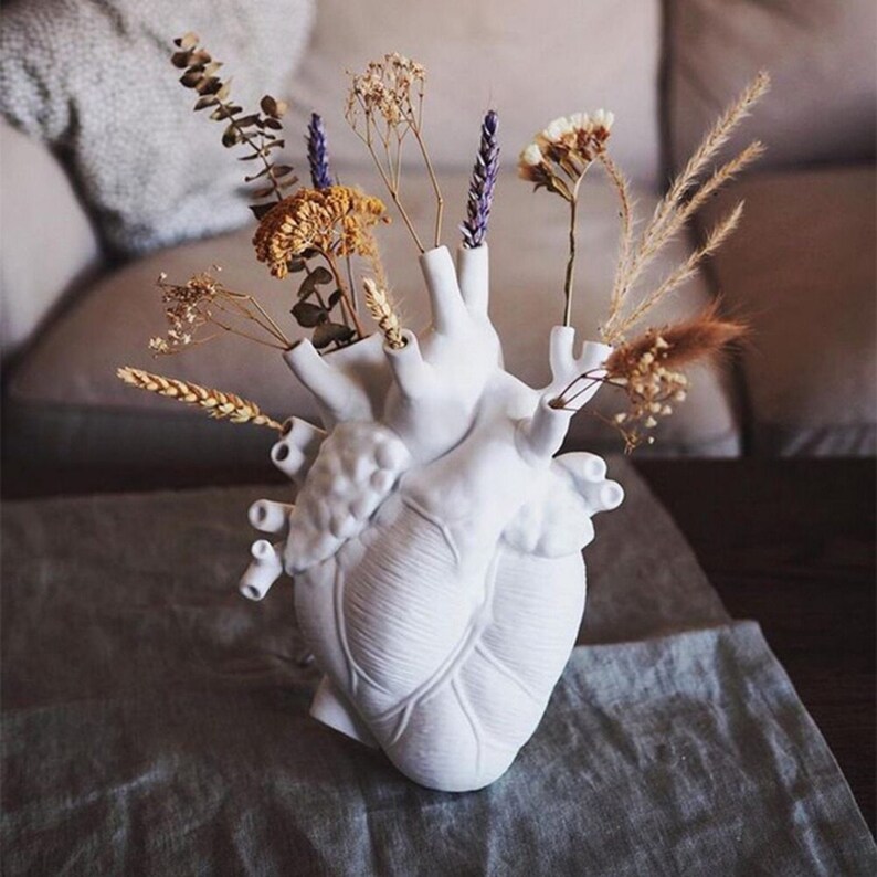 Anatomical Heart Vase Cardiologist Vase Dried Flower Vase Etsy