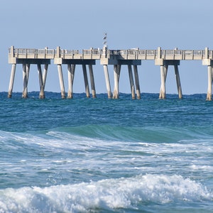 Pensacola Beach Photo, beach wall art, coastal home decor, Ocean print, Blue Waves, Landscape photo print, Beach home art, beach wall art