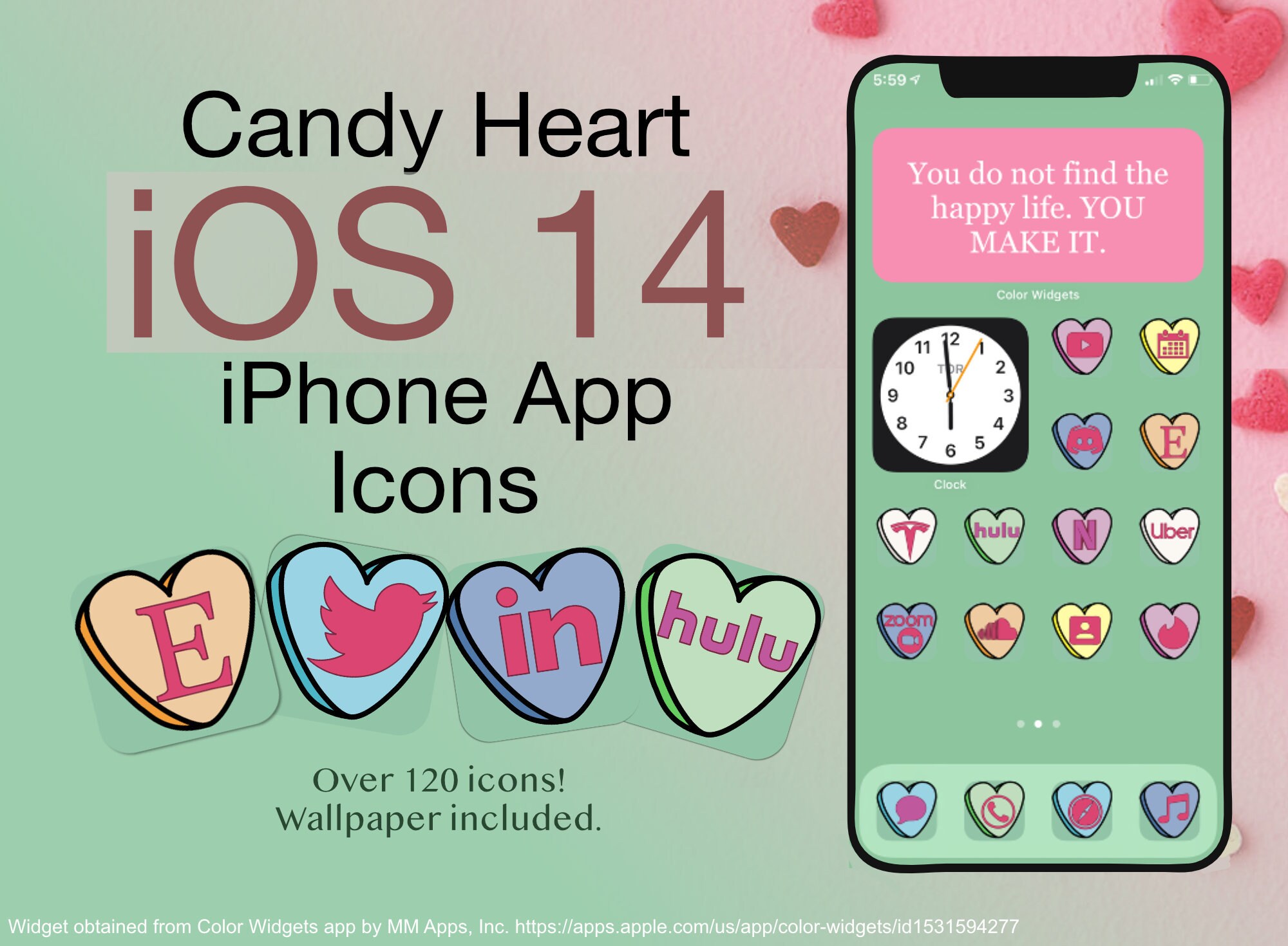 Valentines Day App Icons Ios 14 Valentines App Icons - Etsy