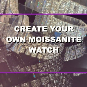 Reloj Moissanite / Relojes Moissanite / Relojes Iced Out / Reloj Iced Out / Reloj Hip Hop / Reloj Moissanite Diamond / Reloj de diamantes