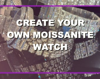 Moissanite Armbanduhr | Moissanite Uhren | Iced Out Uhren | Iced Out Armbanduhr | Hip Hop Uhr | Moissanite Diamant Uhr | Diamant Uhr