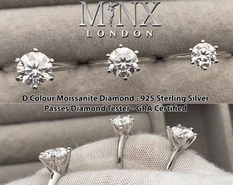 Moissanite Engagement Ring | Womens Engagement Ring | Moissanite Wedding Ring | Moissanite Ring | Moissanite Rings | Womens Wedding Ring