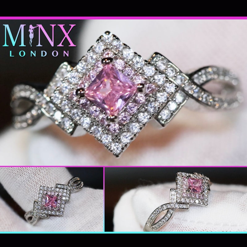 Pink Diamond Engagement Ring - Etsy