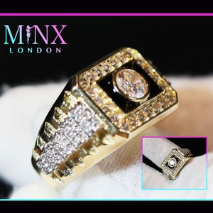 Iced Out Ring | Mens Iced Out Rings | Mens Two Tone Ring | Iced Out Rings UK | Mens Gold Ring | Mens Iced Out Pinky Ring | Jubilee Ring