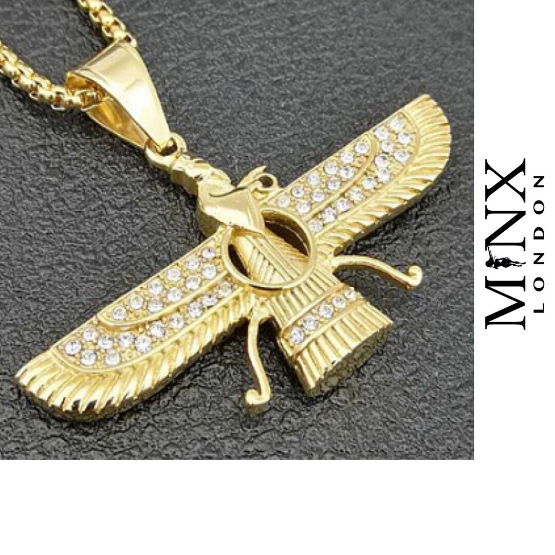 Zoroastrianism Pendant Iranian Jewelry Enki Pendant Etsy