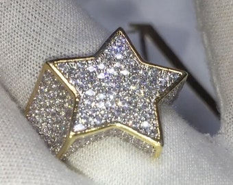 Iced out ring | Star Ring | Diamond Star Ring | Star Shaped ring | star rings | Iced Out Star Ring | Big ring | Fashion Ring | Pinky Ring