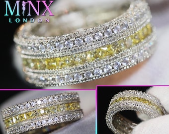 Eternity Ring | Mens Yellow Diamond Ring | Mens Ring | Womens Ring | Mens Iced Out Ring | Iced Out Ring | Engagement Rings | Wedding Band