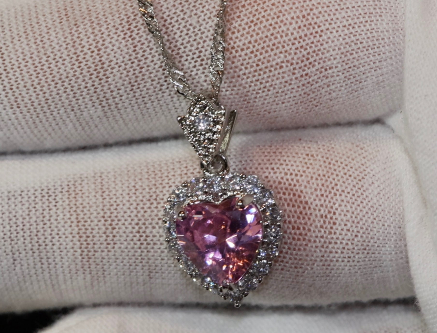 Diamond heart necklaces for women deals
