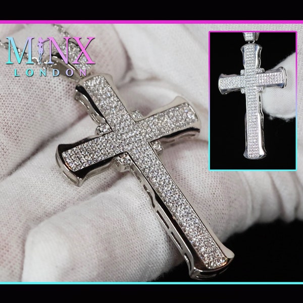 Cross Necklace | Cross necklace for Men | Cross Necklace Women | Cross Pendant and Necklace | Cross Chain for Men | Iced Out Cross Pendant