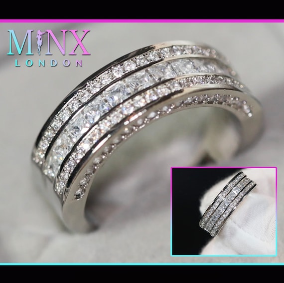 Mens ring with diamonds all around sale