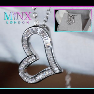 Diamant Herz Halskette | Diamant Halskette für Frauen | Diamant Herz Anhänger | Herz-Anhänger | Herz Halskette Silber | Herz Anhänger