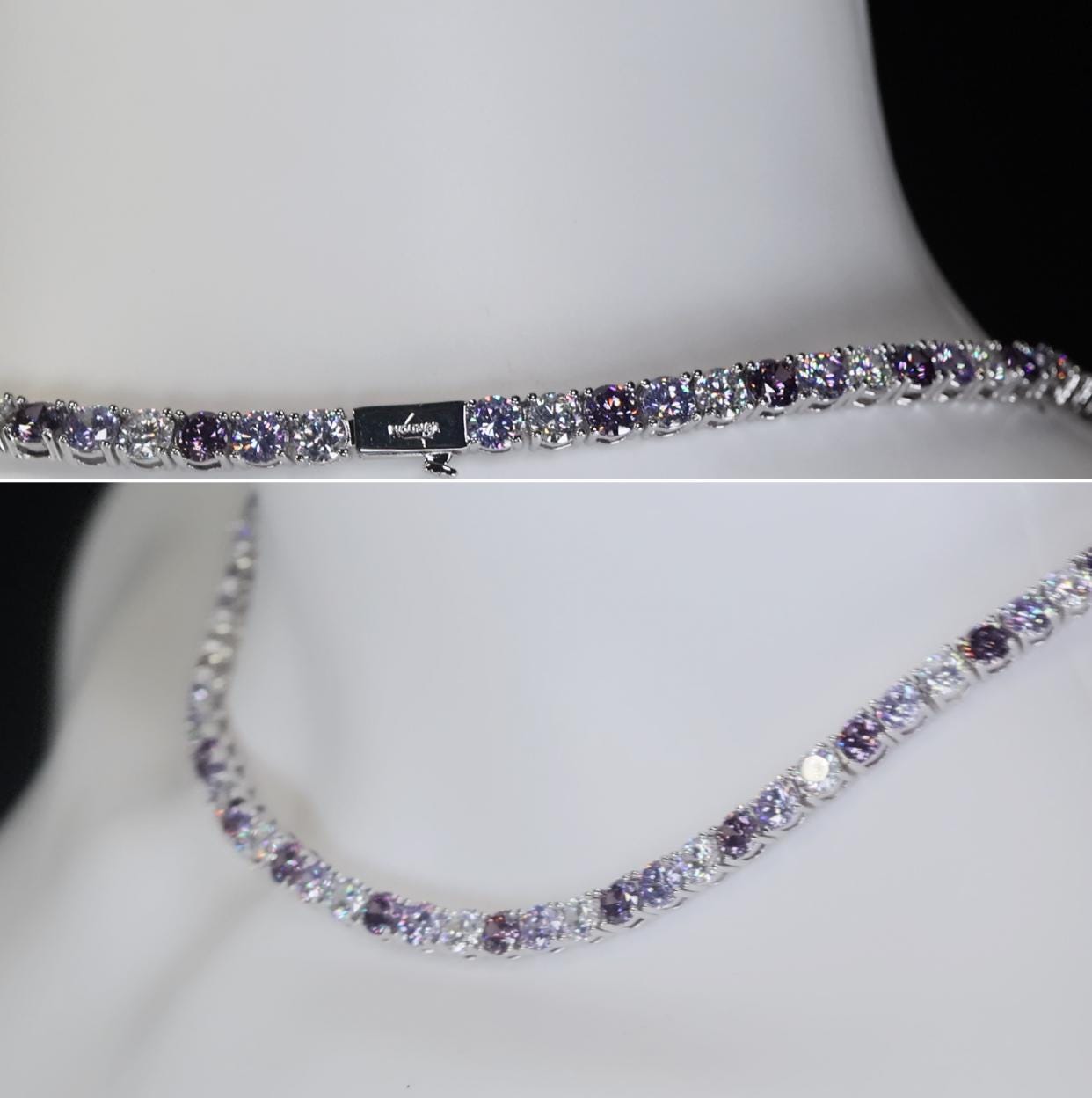 Purple Diamond Tennis Chain | Tennis Necklace | Purple Diamond