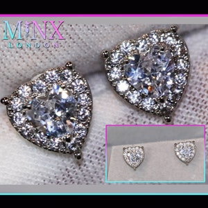 Diamond Earrings | Heart Earrings | Womens Earrings | Heart earrings with Diamonds | Heart Ear Studs | Womens Diamond Ear Studs | Ear Studs