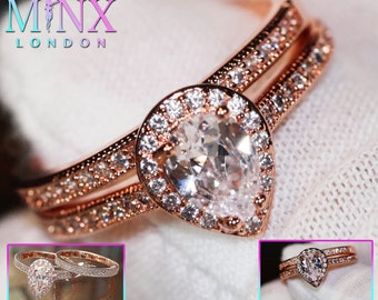 Rose Gold ring | Pear Shape Ring | Rose Gold Pear Shape ring | Rose Gold Ring withDiamonds | Teardrop Engagement Ring | Teardrop Ring