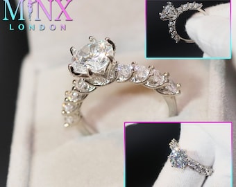 Diamond Engagement Ring | Round Diamond Engagement Ring | Brilliant Ring | Womens Engagement Ring | Diamond Ring | Cheap Engagement Rings