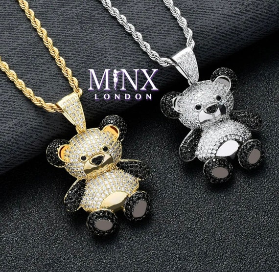 Bear Necklace 1/15 ct tw Diamonds Sterling Silver 14K Yellow Gold Plated |  Jared