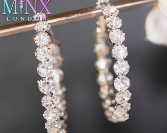 Diamond Hoop Earrings | Hoop Earrings | Womens Big Diamond Earrings | Hoop Earrings with Diamonds | Iced Out Earrings | Big Hoop Earrings
