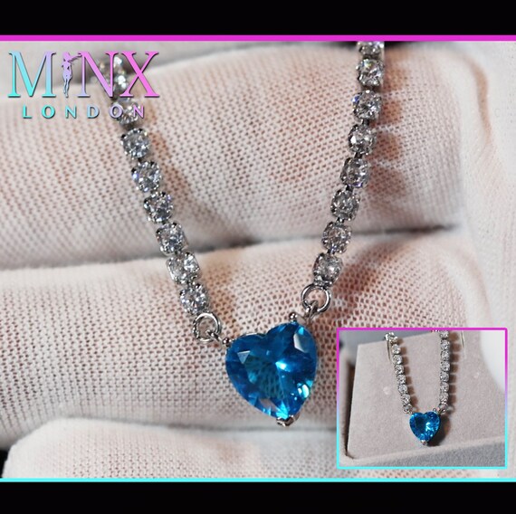 アクセサリー HUMAN MADE HEART NECKLACE BLUE blue heart necklace sold on Temu United States