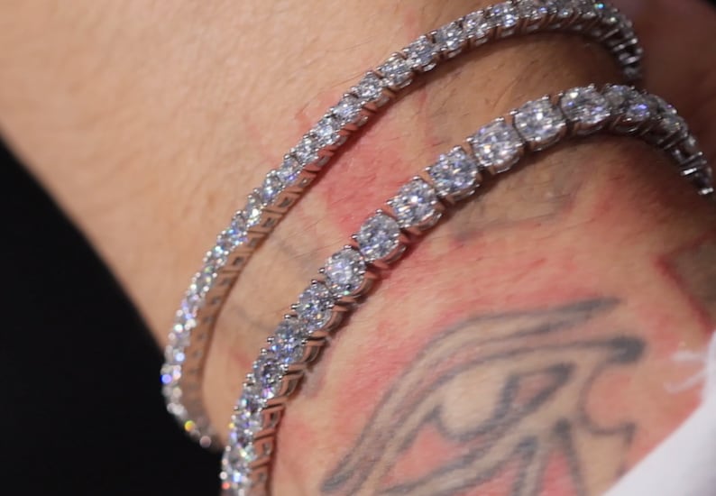 Womens Moissanite Tennis Bracelet