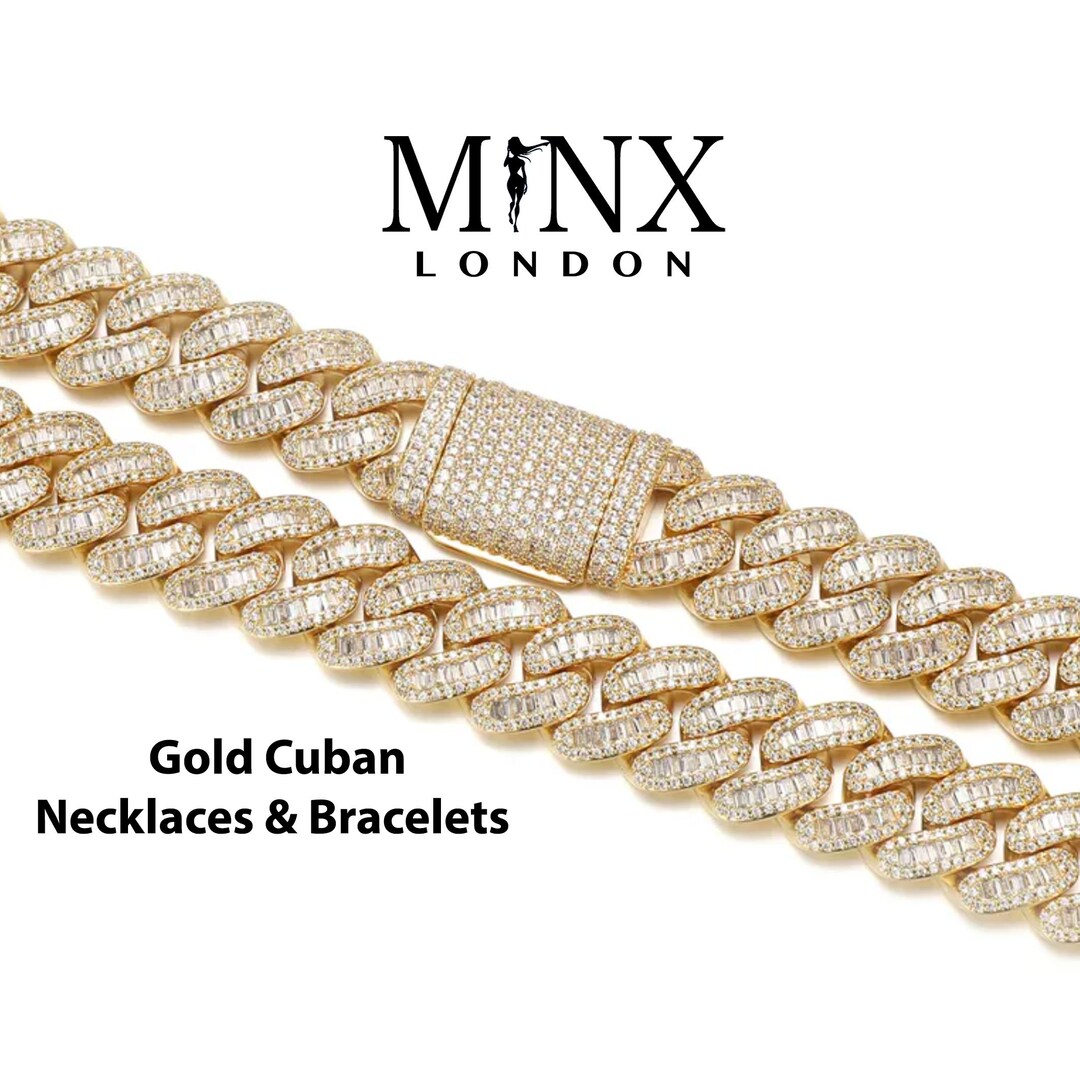 Iced Out Chain Gold Iced Out Chain Iced Out Necklace Etsy UK