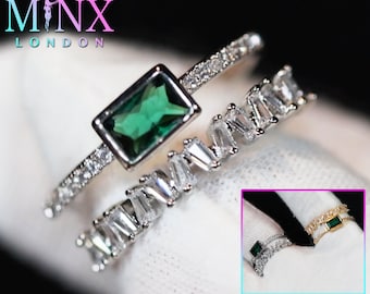 Green Gemstone Ring | Womens Gold Green Diamond Ring | Green Diamond Engagement Ring | Emerald Green Ring | Womens Green Diamond Ring