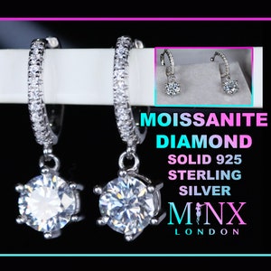VVS1 Moissanite Diamond Earrings | Moissanite Diamond Hoop Earrings | Womens Earrings | Bridal Earrings | Moissanite Earrings