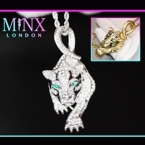 Panther Pendant | Iced Out Pendant | Gold Tiger Pendant | Diamond Lion Pendant | Iced Necklace | Panther Necklace | Hip Hop Chain |